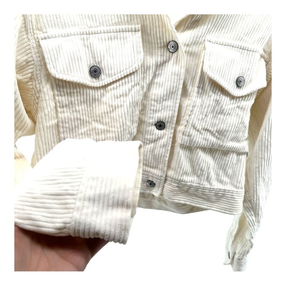 Abercrombie & Fitch Women’s M Medium Corduroy Jacket Preppy Y2K Casual Pockets - Picture 12 of 13